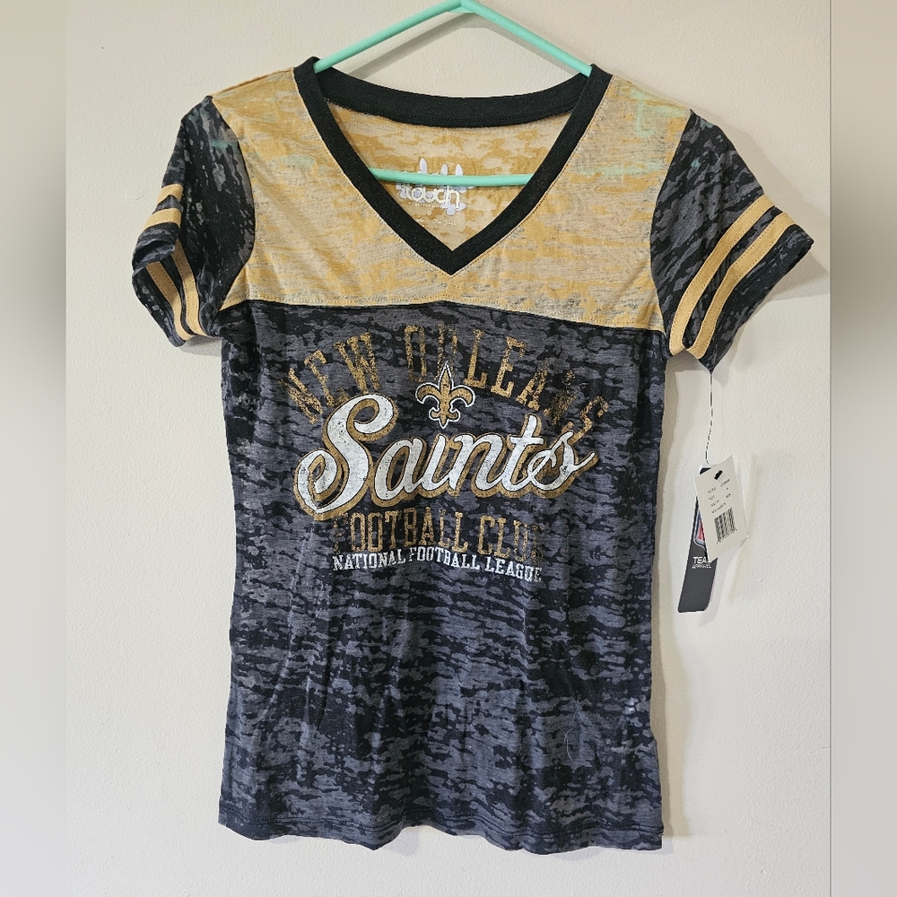 New Orleans Saints Touch Alyssa Milano NFL Football Women's Small T-Shirt